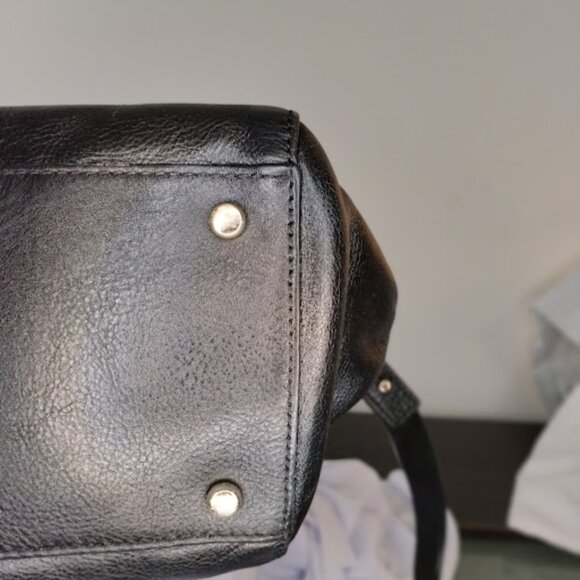 Kate Spade Large Black Handbag/Satchel with Gold Hardware and Crossbody Strap - Picture 15 of 15